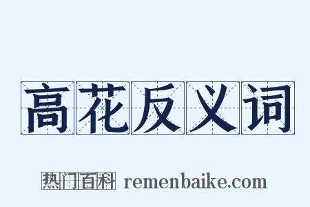 高花反义词是什么意思的图片